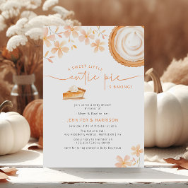 Eine kleine Süsse Kuchen backt | Babyparty Einladung