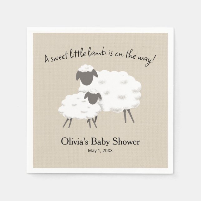 Eine kleine, süße Lamm-Bucht-Dusche Serviette (Vorderseite)