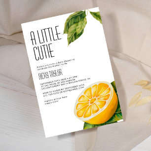 Eine kleine Süsse Lemon Citrus Baby Dusche Einladung