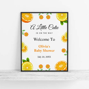 Eine kleine Süsse Lemon Citrus Baby Dusche Empfang Poster