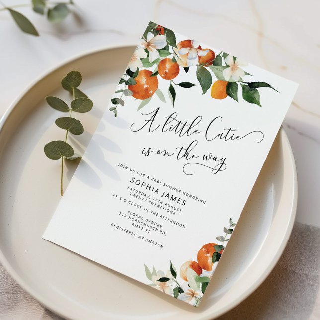 Eine kleine Süsse mit Baby-Dusche Einladung (Von Creator hochgeladen)