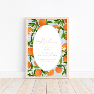 Eine kleine Süsse   Modernes Blue Welcome Sign Pos Poster