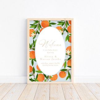 Eine kleine Süsse | Modernes Blue Welcome Sign Pos Poster