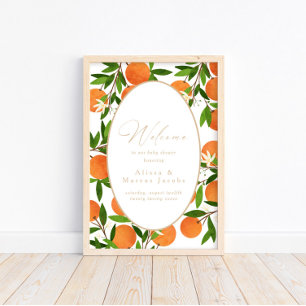 Eine kleine Süsse Modernes Citrus Begrüßungszeic Poster