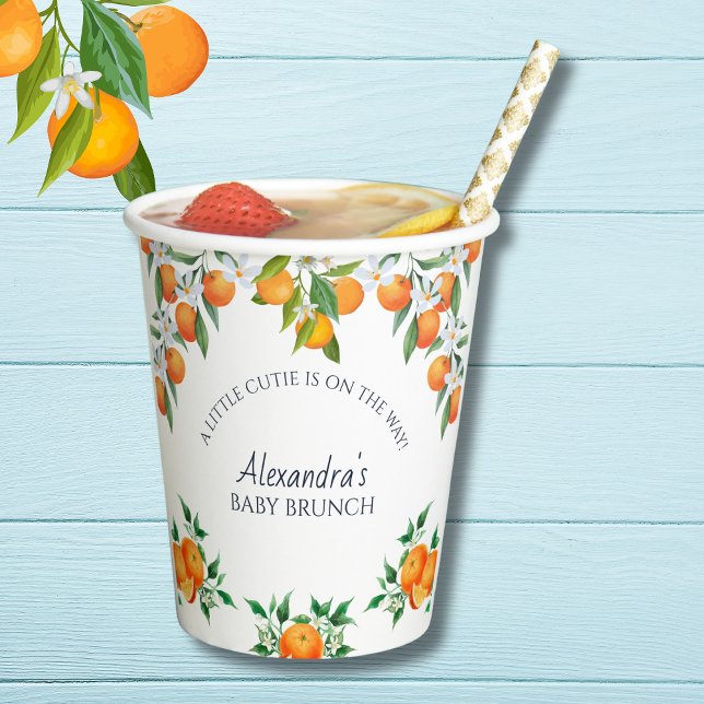 Eine kleine Süsse Orange Citrus Baby Brunch Pappbecher (Von Creator hochgeladen)