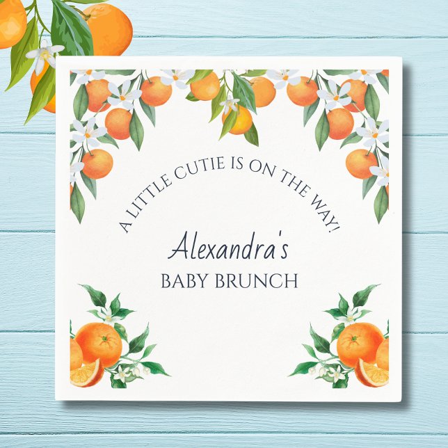 Eine kleine Süsse Orange Citrus Baby Brunch Serviette (Von Creator hochgeladen)