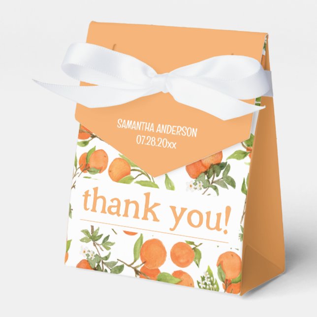 Eine kleine Süsse Orange versteckte Botschaft Viel Geschenkschachtel (Vorderseite)