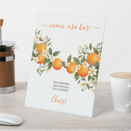 Eine kleine Süsse Orangen Mama-Osa Kinderdusche Sockelschild