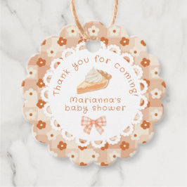 Eine kleine Süsse Pie Baby Dusche Danke Geschenkanhänger