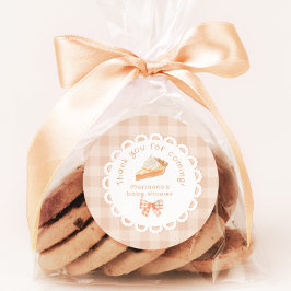 Eine kleine Süsse Pie Baby Dusche Danke Runder Aufkleber