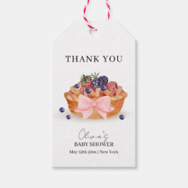 Eine kleine Süsse Pie Berry Bow Baby Dusche Vielen Geschenkanhänger