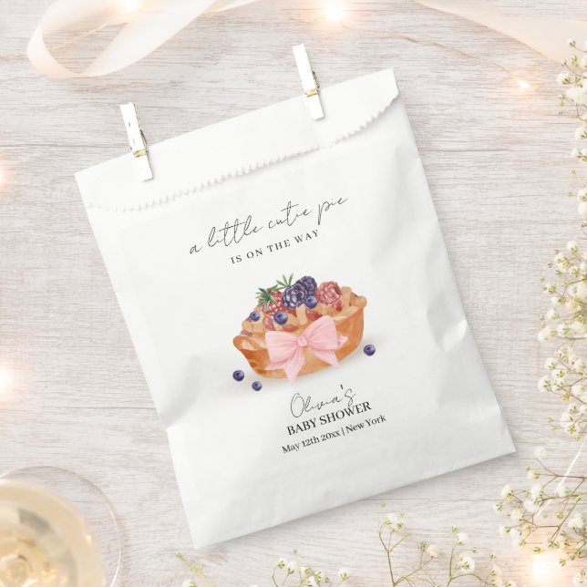 Eine kleine Süsse Pie Berry Bow Babydusche Geschenktütchen (Ausgeschnitten)