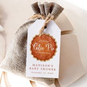 Eine kleine Süsse Pie Fall Pumpkin Baby Dusche Gef Geschenkanhänger