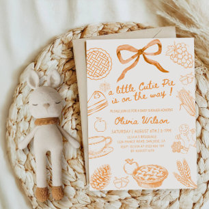 Eine kleine süße Pie kommt bald Baby Shower Party Einladung