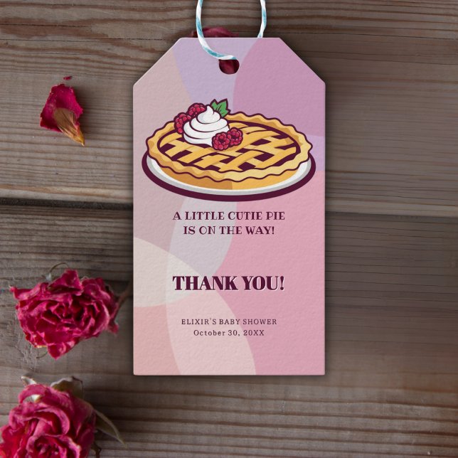 Eine kleine Süsse Pie Minimalistische Lila Babydus Geschenkanhänger (Von Creator hochgeladen)