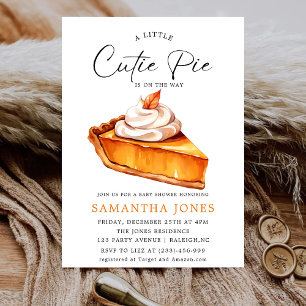 Eine kleine Süsse Pie Pumpkin Fall Baby Dusche Einladung