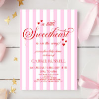 Eine kleine Süße Rosa Rote Herzen Babyparty