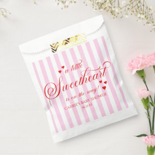 Eine kleine Süße Rosa Rote Herzen Babyparty Geschenktütchen