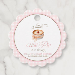 Eine kleine süße Torte Personalisierte Babyparty Geschenkanhänger