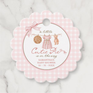 Eine kleine süße Torte Personalisierte Babyparty Geschenkanhänger