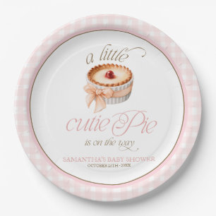 Eine kleine süße Torte personalisierte Babyparty Pappteller