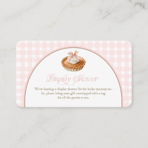 Eine kleine süße Torte Pink Gingham Display Dusche Begleitkarte