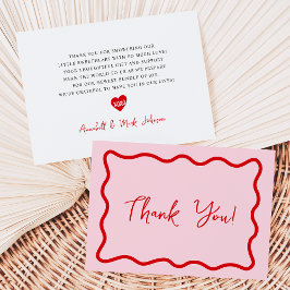 Eine kleine, süße Valentinin's Babydusche Dankeskarte