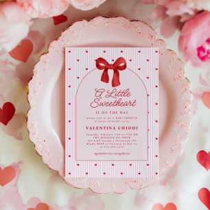 Eine kleine süße Valentins-Schüchterne-Baby-Party Einladung