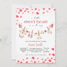 Eine kleine Süße Valentinstag-Baby-Party Einladung