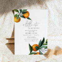 Eine kleine Süsse Zitrus Orange Fruit Baby Dusche