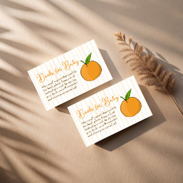 Eine kleine Süsse Zitrusfrüchte Babydusche Anfrage Begleitkarte