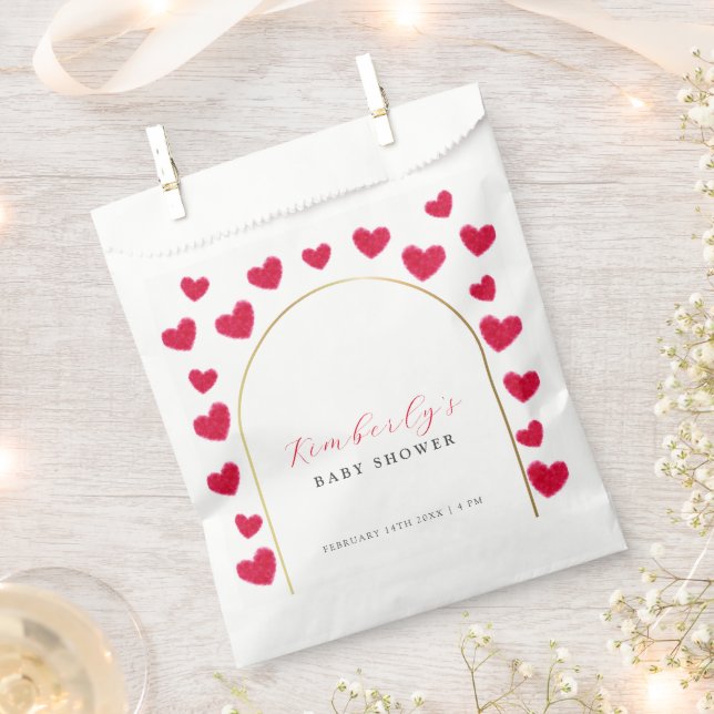 Eine kleine Sweetheart Arch Valentines Baby Dusche Geschenktütchen (Ausgeschnitten)