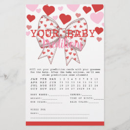 Eine kleine Sweetheart Baby Predictions Spielkarte Flyer
