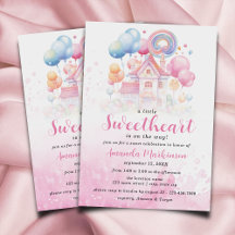Eine kleine Sweetheart Candy Baby Dusche Einladung