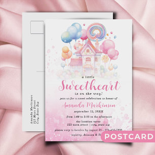 Eine kleine Sweetheart Candy Baby Dusche Einladung Postkarte