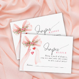 Eine kleine Sweetheart Pink-Schleife Valentinstag Begleitkarte