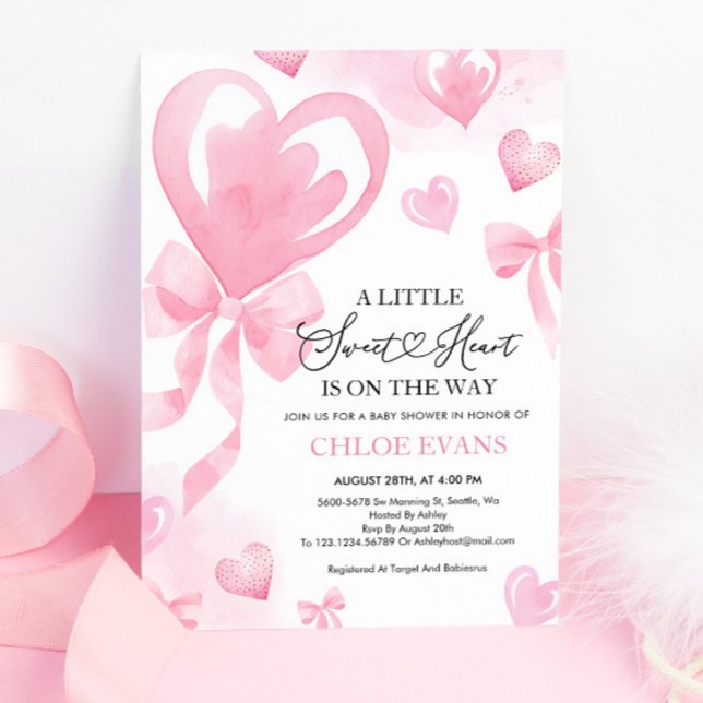 Eine kleine Sweetheart Valentine Baby Dusche Einladung (Von Creator hochgeladen)