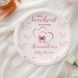 Eine kleine Sweetheart Valentine Baby Dusche Pappteller