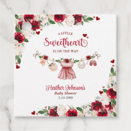 Eine kleine Sweetheart Valentine Girl Baby Dusche Geschenkanhänger