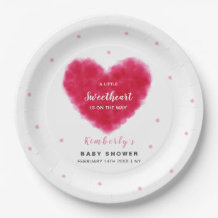 Eine kleine Sweetheart Valentines Babydusche Pappteller