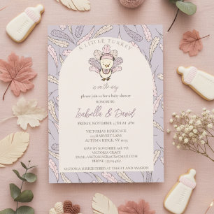 Eine kleine Türkei ist auf dem Weg Autumn Baby Sho Einladung