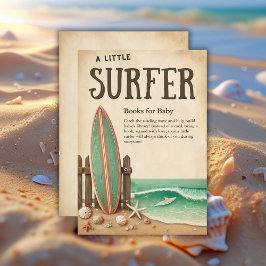 Eine kleine Vintage Babydusche für Surfer Begleitkarte