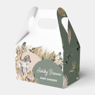 Eine kleine Wild One Safari Animals Kinderdusche Geschenkschachtel