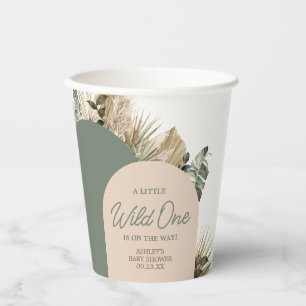 Eine kleine Wild One Safari Animals Kinderdusche Pappbecher