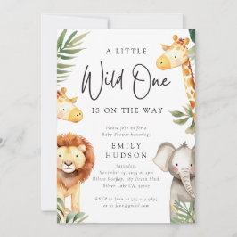 Eine kleine Wild One Safari Baby Dusche Einladung