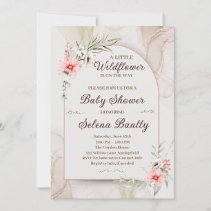 Eine kleine Wildblume Baby Girl Dusche Elegant Einladung