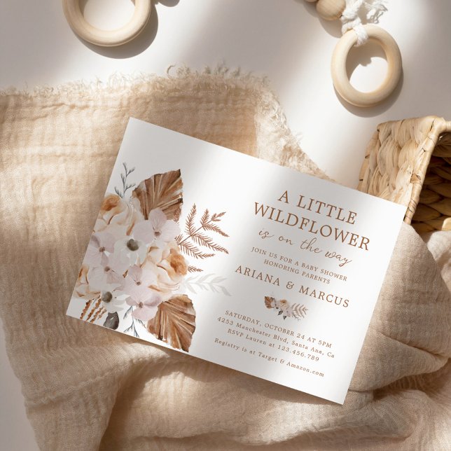 Eine kleine Wildblume Babydusche Boho Bouquet Einladung (Von Creator hochgeladen)