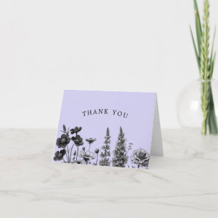 Eine kleine Wildblume Babydusche Danke Karte