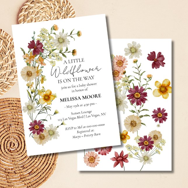 Eine kleine Wildblume Babydusche Einladung (Von Creator hochgeladen)