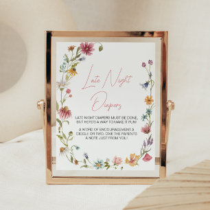 Eine kleine Wildblume Babydusche Spät-Nachttaucher Poster